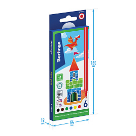 Фломастеры Berlingo "Замки", 06цв., смываемые, картон, европодвес фото Фломастеры Berlingo "Замки", 06цв., смываемые, картон, европодвес