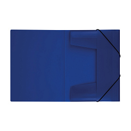 Папка на резинке СТАММ А4, 500мкм, пластик, синяя