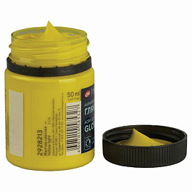 Краска акриловая глянцевая "Декола", банка 50 мл, желтая светлая, Невская Палитра, 2928213