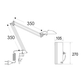 Настольная лампа светильник Дельта П-С32 на струбцине, СВЕТОДИОДНАЯ, 12 Вт, белый фото Настольная лампа светильник Дельта П-С32 на струбцине, СВЕТОДИОДНАЯ, 12 Вт, белый