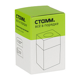 Скрепочница магнитная СТАММ, с крышкой, без скрепок, ассорти, картонная коробка