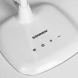 Настольная лампа / светильник SONNEN BR-819A, на подставке, светодиодная, 8 Вт, белый, 236666