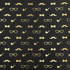 Бумага упаковочная подарочная мелованная "For Men", 70x100 см, 10 дизайнов ассорти, ЗОЛОТАЯ СКАЗКА, 591914