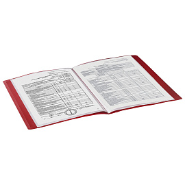 Папка 30 вкладышей BRAUBERG "Office", красная, 0,5 мм, 222630 фото Папка 30 вкладышей BRAUBERG "Office", красная, 0,5 мм, 222630