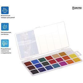 Краски акварельные Гамма Классическая медовые 21 цвет фото Краски акварельные Гамма Классическая медовые 21 цвет