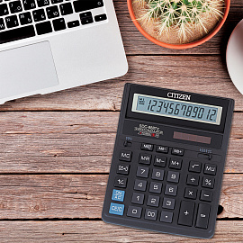 Калькулятор настольный Citizen DualPower SDC-888TII 12-разрядный черный 203x158x31 мм фото Калькулятор настольный Citizen DualPower SDC-888TII 12-разрядный черный 203x158x31 мм