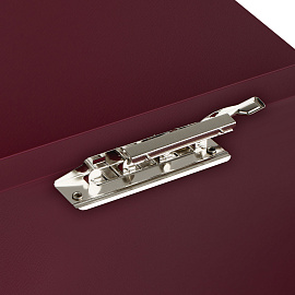 Папка с боковым зажимом СТАММ "Диагональ" А4, 17мм, 700мкм, пластик, гранат