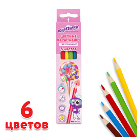 Карандаши цветные ЮНЛАНДИЯ "СЛАДКИЕ ИСТОРИИ", 6 цветов, трехгранные, грифель 3 мм, натуральное дерево, 181392 фото Карандаши цветные ЮНЛАНДИЯ "СЛАДКИЕ ИСТОРИИ", 6 цветов, трехгранные, грифель 3 мм, натуральное дерево, 181392
