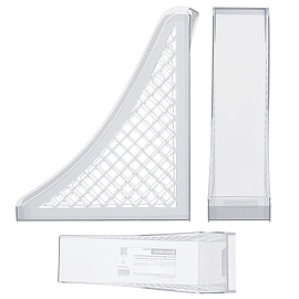 Лоток вертикальный для бумаг BRAUBERG ECO, 240х80х290 мм, сетчатый, прозрачный, 239016