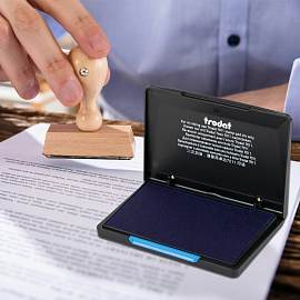 Штемпельная подушка TRODAT, 110x70 мм, синяя, 9052c фото Штемпельная подушка TRODAT, 110x70 мм, синяя, 9052c