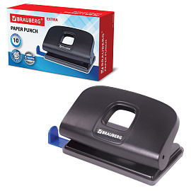 Дырокол BRAUBERG "Extra", до 10 листов, черный, 229090 фото Дырокол BRAUBERG "Extra", до 10 листов, черный, 229090
