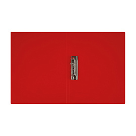 Папка с боковым зажимом СТАММ А4, 14мм, 500мкм, пластик, красная