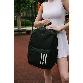 Рюкзак HEIKKI ENERGETIC (ХЕЙКИ) универсальный, эргономичный, "Strips", черный, 43х30х16 см, 273860