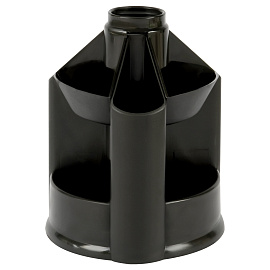 Набор канцелярских принадлежностей СТАММ "MiniDesk", 13 предметов, вращающийся, черный фото Набор канцелярских принадлежностей СТАММ "MiniDesk", 13 предметов, вращающийся, черный