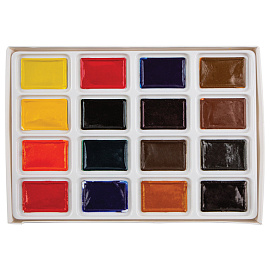 Краски акварельные Сонет набор 16 цветов по 2.5 мл в кюветах