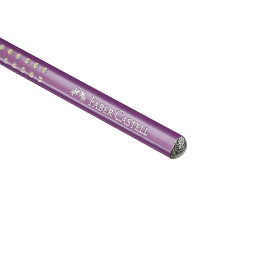 Карандаш ч/г Faber-Castell "Sparkle" В, трехгранный, заточен., фиолетовый металлик фото Карандаш ч/г Faber-Castell "Sparkle" В, трехгранный, заточен., фиолетовый металлик