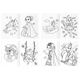 Суперраскраска на склейке А4, 40 стр., ТРИ СОВЫ "Принцесса и ее друзья