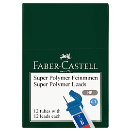 Стержень микрографический HB 0.7 мм Faber-Castell Polymer (12 грифелей)