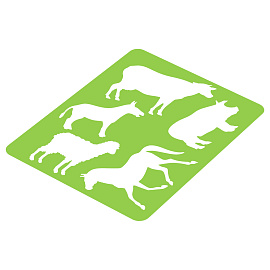 Трафарет-раскраска СТАММ "Домашние животные", пакет, европодвес