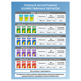 Перчатки резиновые хозяйственные OfficeClean ЛЮКС, многоразовые, хлопчатобумажное напыление, плотные, р.XL, желтые, пакет с европодвесом