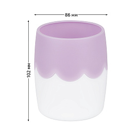 Подставка-стакан СТАММ, пластиковая, двухцветная, пастельные цвета, ассорти фото Подставка-стакан СТАММ, пластиковая, двухцветная, пастельные цвета, ассорти