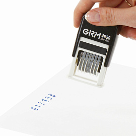 Нумератор 6-разрядный, оттиск 15х3 мм синий, GRM 4836, 124141018 фото Нумератор 6-разрядный, оттиск 15х3 мм синий, GRM 4836, 124141018