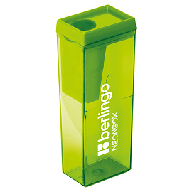 Точилка пластиковая Berlingo "NeonBox" 1 отверстие, контейнер, ассорти фото Точилка пластиковая Berlingo "NeonBox" 1 отверстие, контейнер, ассорти