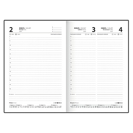 Ежедневник датированный 2026 145х215 мм, А5, STAFF, обложка бумвинил, черный, 117307