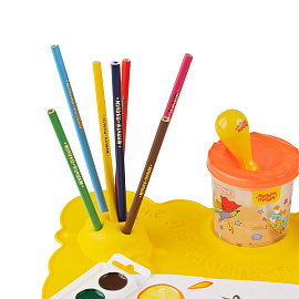 Коврик для творчества Мульти-Пульти силиконовый, желтый, 415*370мм, европодвес