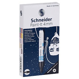 Маркер акриловый Schneider "Paint-It 320" 4мм, пулевидный, пастельный сиреневый