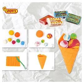 Пластилин на растительной основе Jovi 6 цветов 300 г с формочками фото Пластилин на растительной основе Jovi 6 цветов 300 г с формочками