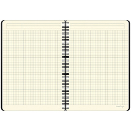 Бизнес-тетрадь В5+, 80л., Berlingo "Steel&Style", клетка, на гребне, 80г/м2, пластик. (полифом) обложка, линейка-закладка, синяя