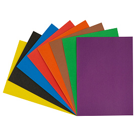 Картон цветной А4, Мульти-Пульти, 8л., 8цв., немелованный, в папке, "Чебурашка