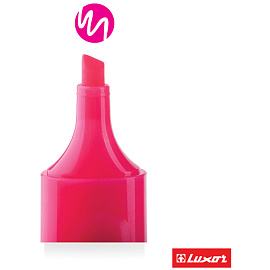 Текстовыделитель Luxor "Textliter" розовый, 1-4,5мм