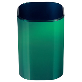 Подставка-стакан СТАММ "Фаворит", пластиковая, квадратная, зеленый "хамелеон фото Подставка-стакан СТАММ "Фаворит", пластиковая, квадратная, зеленый "хамелеон