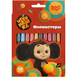 Фломастеры Мульти-Пульти "Чебурашка", 24цв., смываемые, картон, европодвес фото Фломастеры Мульти-Пульти "Чебурашка", 24цв., смываемые, картон, европодвес