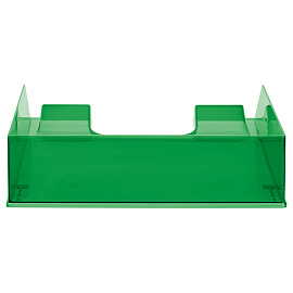 Лоток для бумаг горизонтальный СТАММ "Фаворит", тонированный зеленый