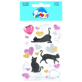 Наклейки "Хрустальные сердца", с европодвесом, ЛИПУНЯ, АССОРТИ, 125460