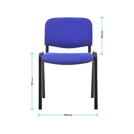 Стул Helmi HL-F01 "Изо", каркас черный, обивка ткань синяя