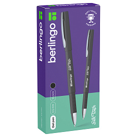 Ручка гелевая Berlingo "Silk touch" черная, 0,5мм, грип фото Ручка гелевая Berlingo "Silk touch" черная, 0,5мм, грип