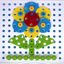 Конструктор с шуруповертом РАЗВИВАЮЩИЙ 247 деталей, BRAUBERG KIDS, 665204