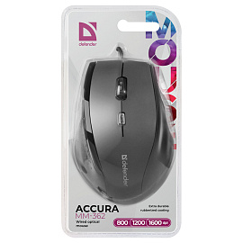 Мышь Defender Accura MM-362, USB, черный, 5btn+Roll фото Мышь Defender Accura MM-362, USB, черный, 5btn+Roll