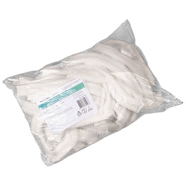 Шапочка одноразовая Шарлотта белая (50 штук в упаковке) фото Шапочка одноразовая Шарлотта белая (50 штук в упаковке)