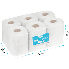 Бумага туалетная Vega Professional, 1-сл., 200м/рул., белая фото Бумага туалетная Vega Professional, 1-сл., 200м/рул., белая