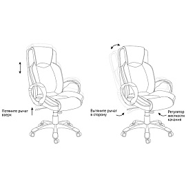 Кресло руководителя Helmi HL-E21 "Timing", экокожа черная