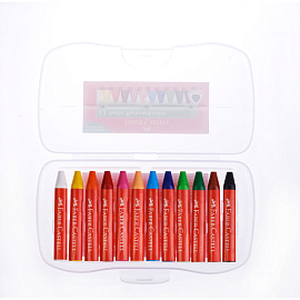 Мелки восковые утолщенные Faber-Castell "Jumbo", 12цв., трехгранные, пластиковая упаковка