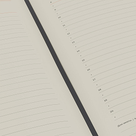 Ежедневник недатированный, А5, 136л., мягкий переплет, кожзам, BG "Business. Graphite", темно-серый