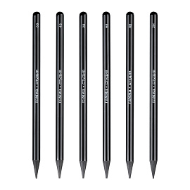 Набор карандашей цельнографитных ч/г Гамма "Студия" 6шт., 6B-2H, метал. упаковка