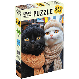 Пазл 260 эл. ТРИ СОВЫ "Кото-осень в городе