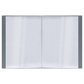 Папка с 20 вкладышами СТАММ "Стандарт" А4, 14мм, 600мкм, пластик, серая фото Папка с 20 вкладышами СТАММ "Стандарт" А4, 14мм, 600мкм, пластик, серая